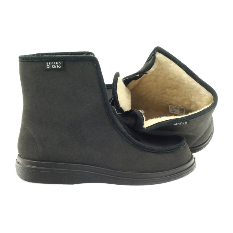 Scarpe sanitarie Befado, pantofole calde Dr.Orto 996M008 grigio 3