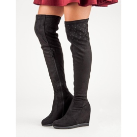 Kayla Stivali con zeppa nero 1