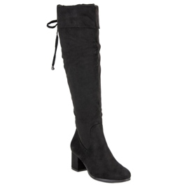Stivali in camoscio nero 1
