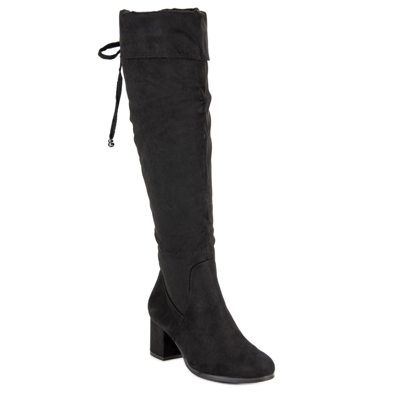 Stivali in camoscio nero 1