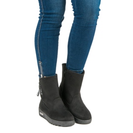 Mckeylor Stivali caldi in pelle scamosciata nero 1