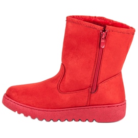Mckeylor Stivali caldi in pelle scamosciata rosso 1