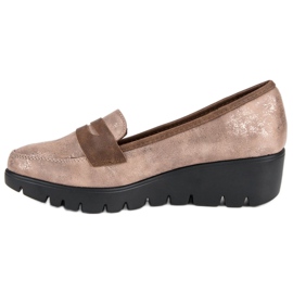 Kylie Mocassini con zeppa beige 1