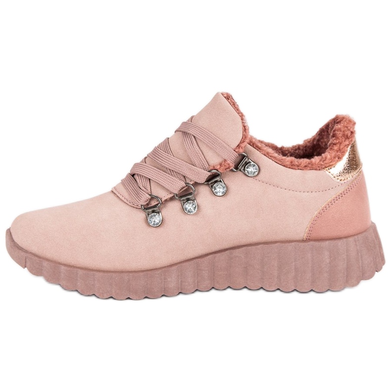 Kylie Sneakers in pelle scamosciata rosa 1