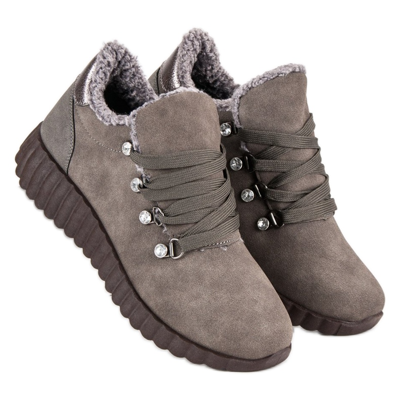 Kylie Sneakers in pelle scamosciata marrone 1