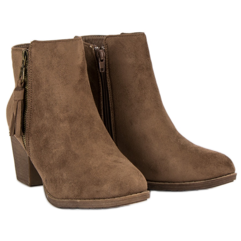 Stivali in camoscio marrone 1