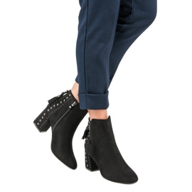 Stivali eleganti in pelle scamosciata nero 2