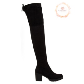 Stivali neri con tacco alto BH108-HB nero 1