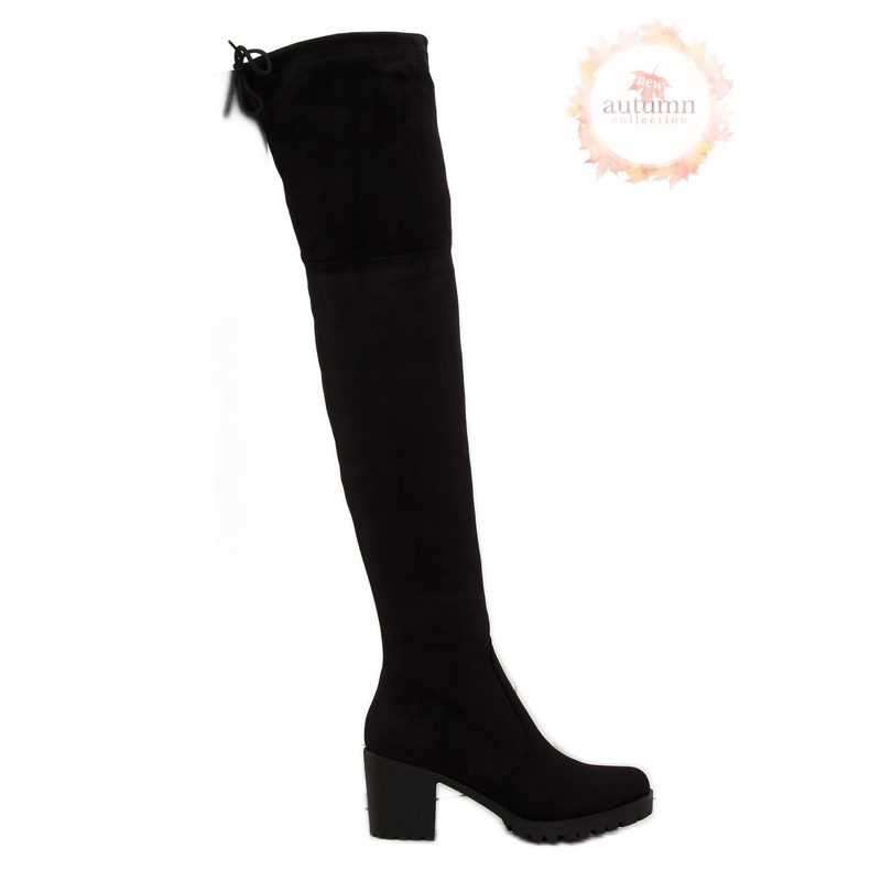 Stivali neri con tacco alto BH108-HB nero 1
