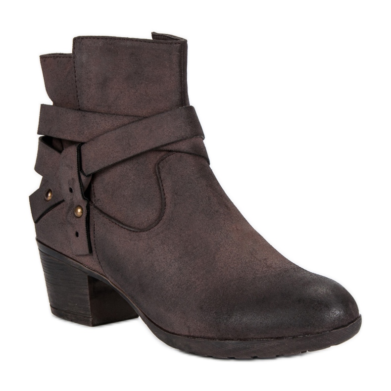 Stivali con tacco alto marrone 1