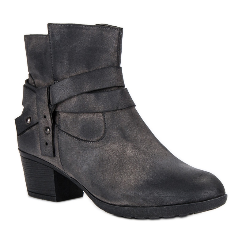 Stivali con tacco alto grigio 1