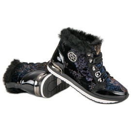 Aclys Scarpe da ginnastica alla moda legate nero multicolore 2