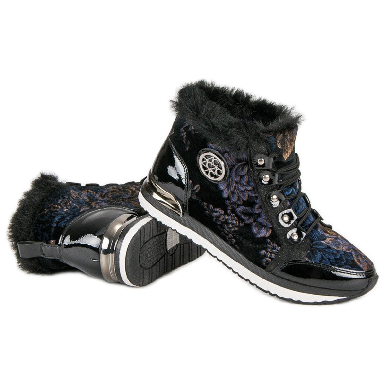 Aclys Scarpe da ginnastica alla moda legate nero multicolore 2