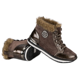 Aclys Scarpe da ginnastica alla moda legate marrone 2
