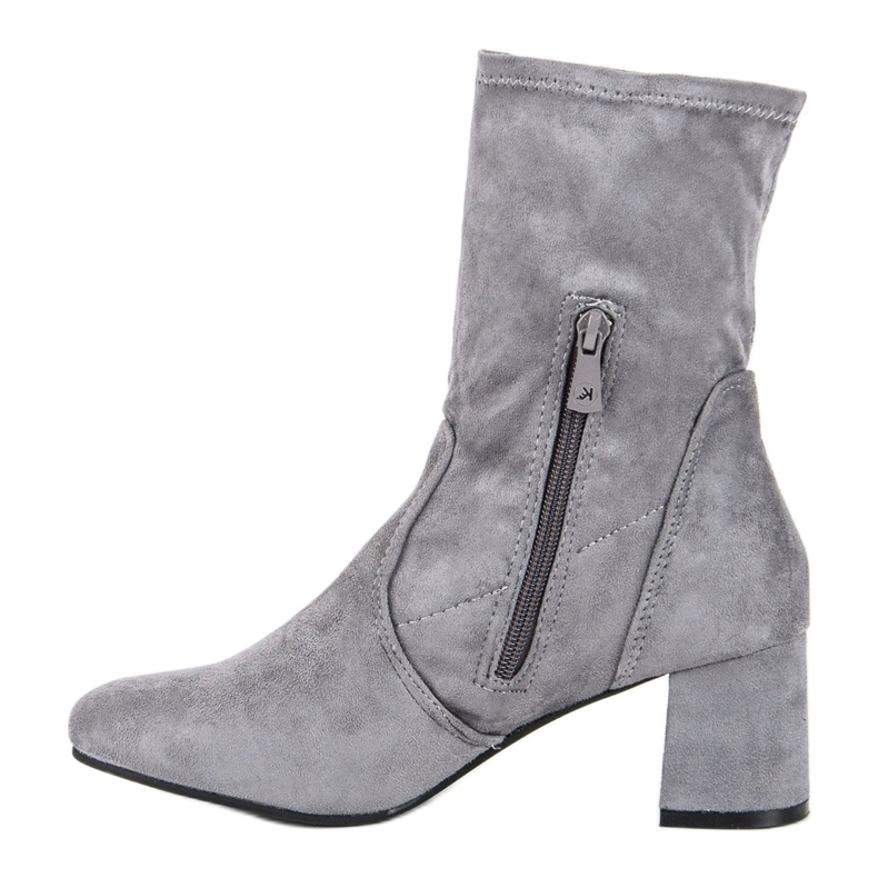 Kylie Stivaletti in pelle scamosciata senza lacci grigio 1