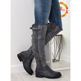 Stivali da equitazione da donna grigi 228-PG grigi grigio 1