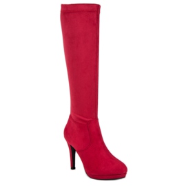 Small Swan Stivali da donna sexy rosso 1