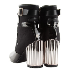 Stivali neri con tacco metallico AE69P nero 1