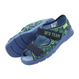 Befado scarpe per bambini sandali pantofole 969y124 verde blu navy 4