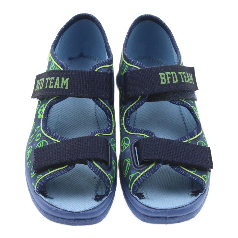Befado scarpe per bambini sandali pantofole 969y124 verde blu navy 3