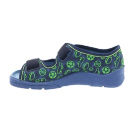 Befado scarpe per bambini sandali pantofole 969y124 verde blu navy 2