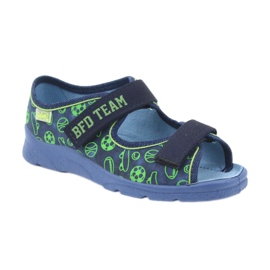 Befado scarpe per bambini sandali pantofole 969y124 verde blu navy 1