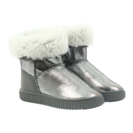 Stivali in pelle Bartek 477750 lana naturale argento grigio 6