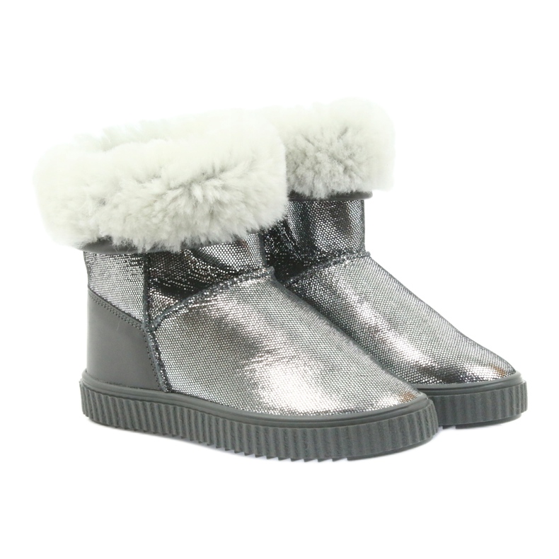 Stivali in pelle Bartek 477750 lana naturale argento grigio 6