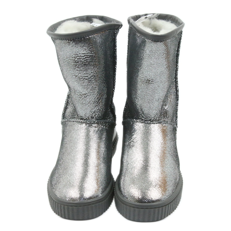 Stivali in pelle Bartek 477750 lana naturale argento grigio 3
