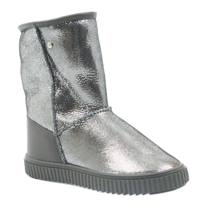 Stivali in pelle Bartek 477750 lana naturale d'argento grigio 1