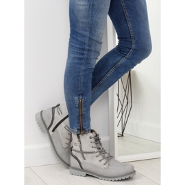 Stivali grigi da donna caldi GD-CC-18 LT.GREY grigio 2