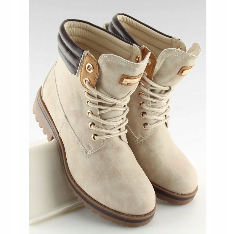 Stivali in legno per donna beige GD-ZN27 Beige 2