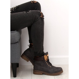 Stivali da donna in legno grigio scuro GD-ZN27 Darkgrey 1