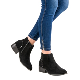 Stivaletti casual in pelle scamosciata nero 1