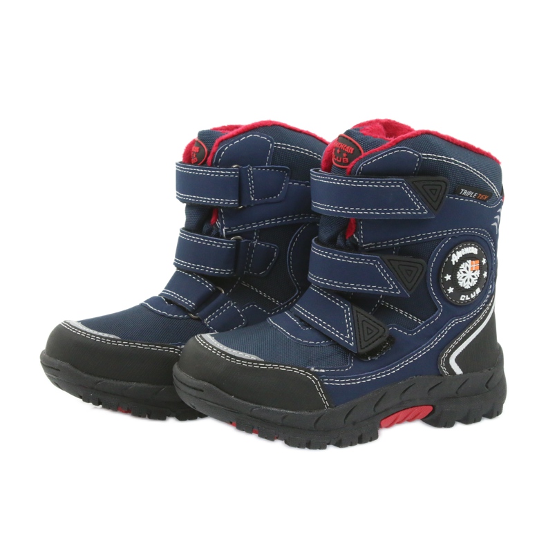 American Club Stivali americani stivali invernali con membrana 0926 nero rosso blu navy 4