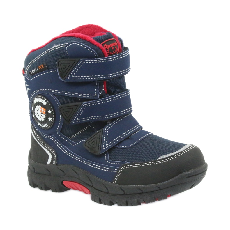American Club Stivali americani stivali invernali con membrana 0926 nero rosso blu navy 1