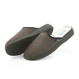 Pantofole da uomo Befado pantofole per la salute 125m012 nero marrone 4