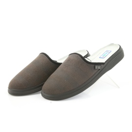 Pantofole da uomo Befado pantofole per la salute 125m012 nero marrone 3