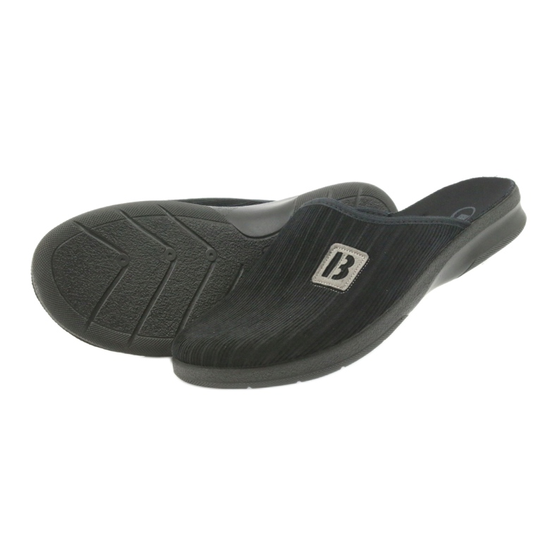 Pantofole scarpe da uomo Befado 548m015 pantofole nere nero 5