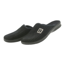 Pantofole scarpe da uomo Befado 548m015 pantofole nere nero 4