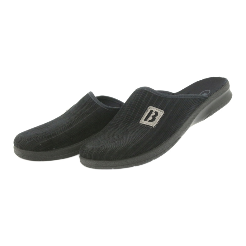 Pantofole scarpe da uomo Befado 548m015 pantofole nere nero 4