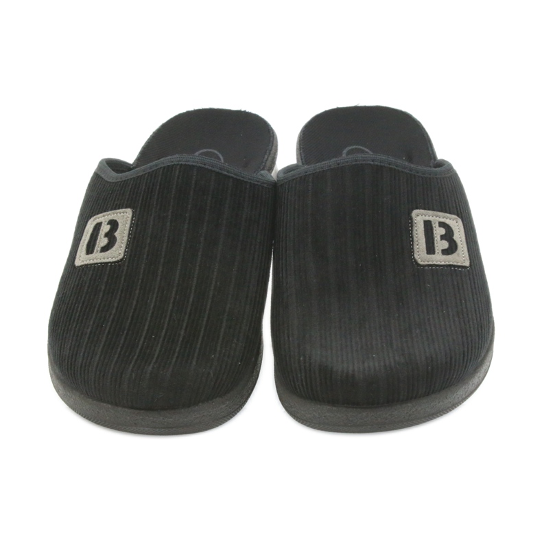 Pantofole scarpe da uomo Befado 548m015 pantofole nere nero 3