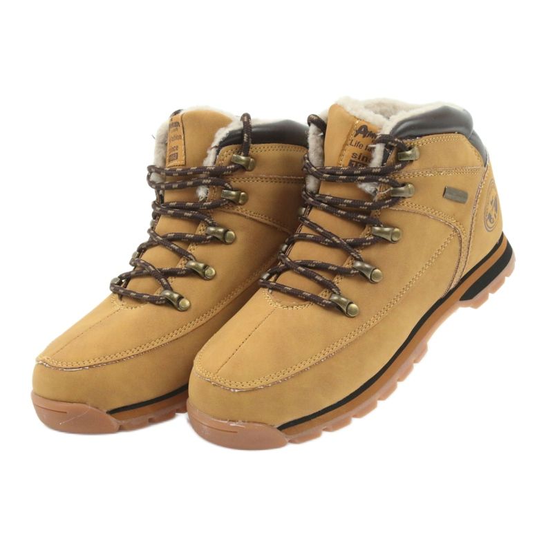 American Club Stivali alti americani stivali invernali 152619 cammello beige 3