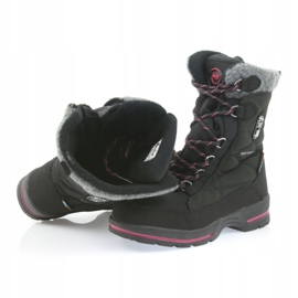American Club Stivali da neve softshell neri con membrana americana SN19/20 nero rosa grigio 4