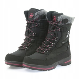 American Club Stivali da neve softshell neri con membrana americana SN19/20 nero rosa grigio 3