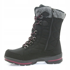 American Club Stivali da neve softshell neri con membrana americana SN19/20 nero rosa grigio 2