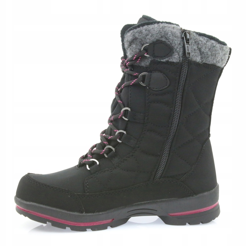 American Club Stivali da neve softshell neri con membrana americana SN19/20 nero rosa grigio 2