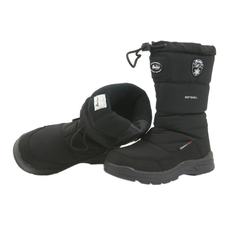 American Club Stivali da neve americani 801SB neri con membrana nero 4