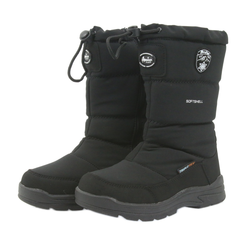 American Club Stivali da neve americani 801SB neri con membrana nero 3