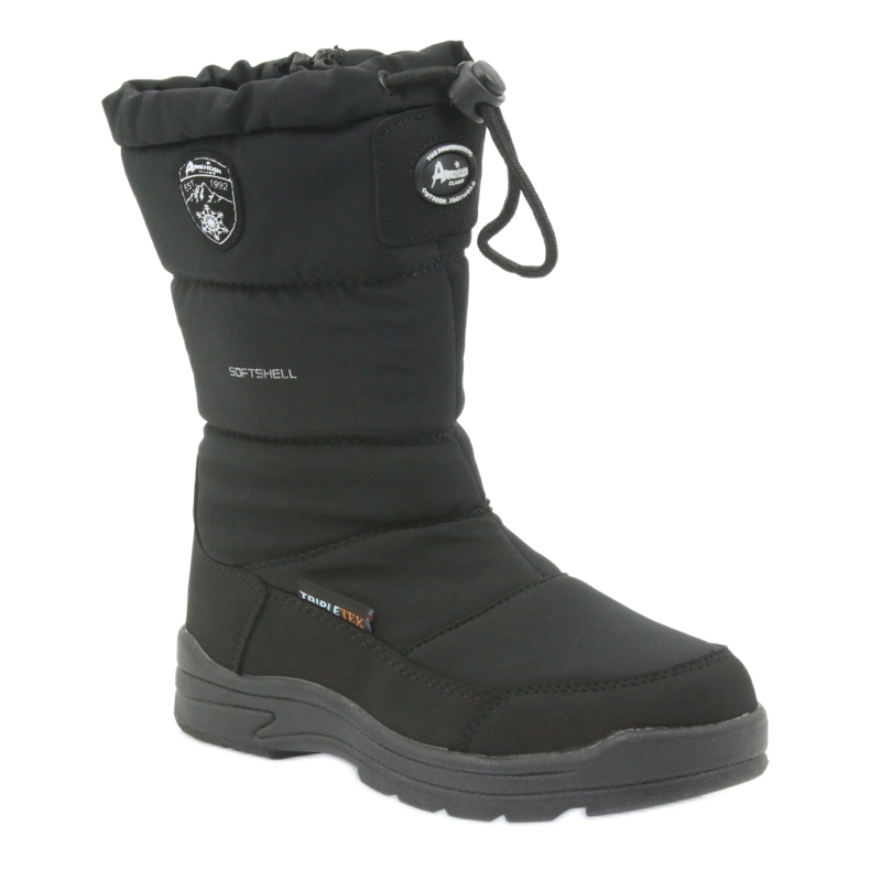 American Club Stivali da neve americani 801SB neri con membrana nero 1